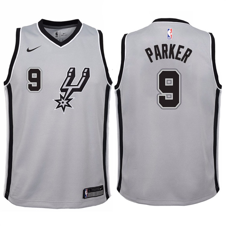 Youth 2017-18 Season Tony Parker San Antonio Spurs #9 Statement Gray Swingman Jersey