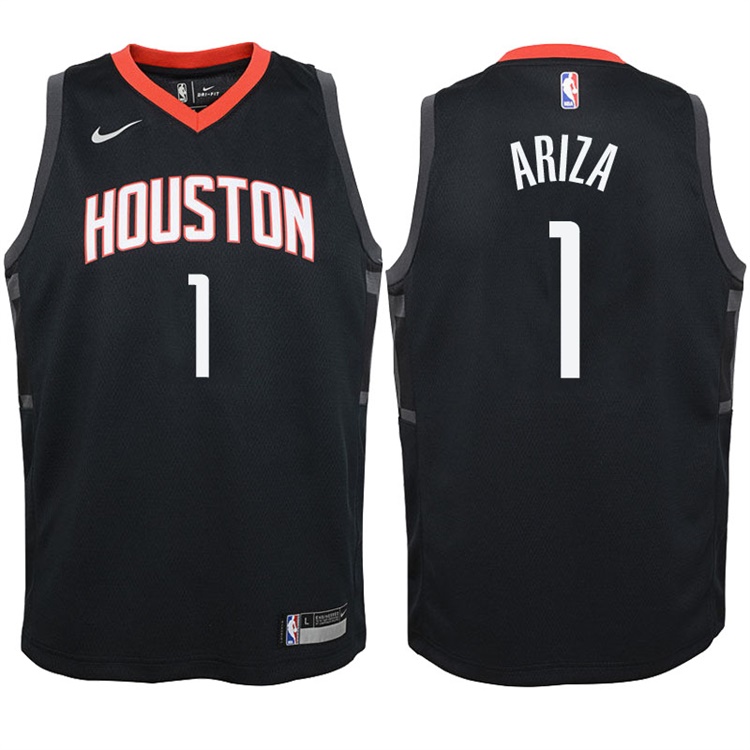 Youth 2017-18 Season Trevor Ariza Houston Rockets #1 City Edition Black Swingman Jersey