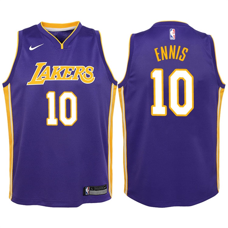 Youth 2017-18 Season Tyler Ennis Los Angeles Lakers #10 Statement Purple Swingman Jersey Youth 2017-18 Season Tyler Ennis Los Angeles Lakers #10 Statement Purple Swingman Jersey