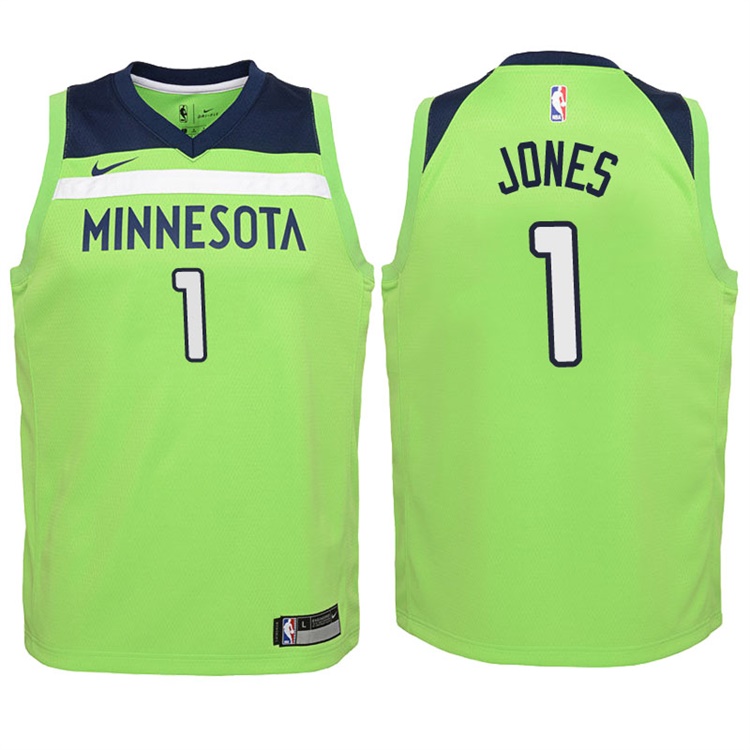 Youth 2017-18 Season Tyus Jones Minnesota Timberwolves #1 Statement Green Swingman Jersey Youth 2017-18 Season Tyus Jones Minnesota Timberwolves #1 Statement Green Swingman Jersey