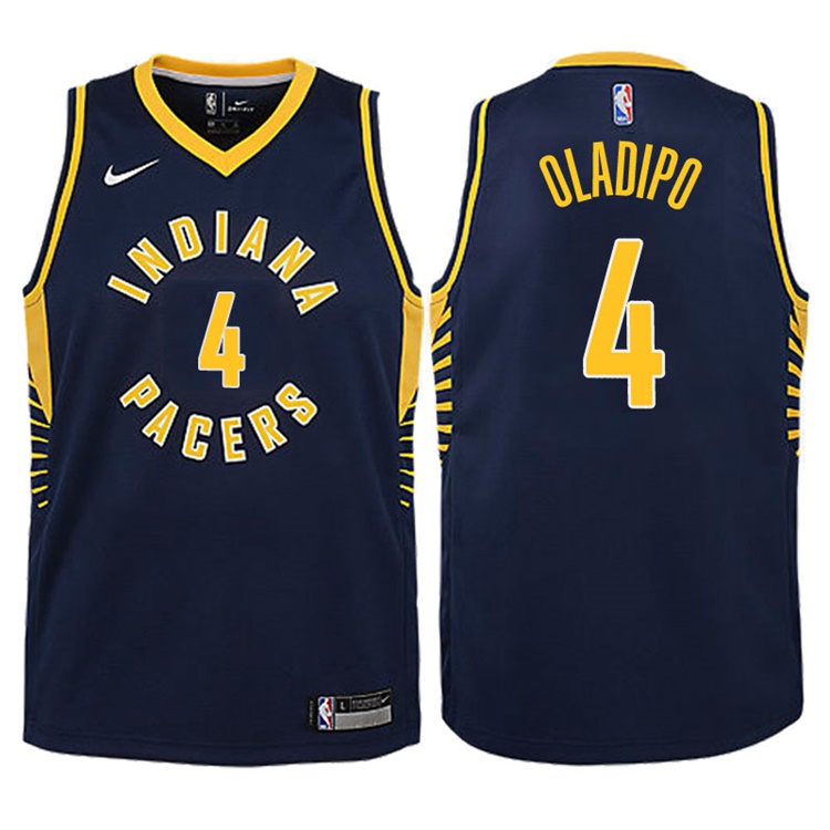 Youth 2017-18 Season Victor Oladipo Indiana Pacers #4 Icon Navy Swingman Jersey