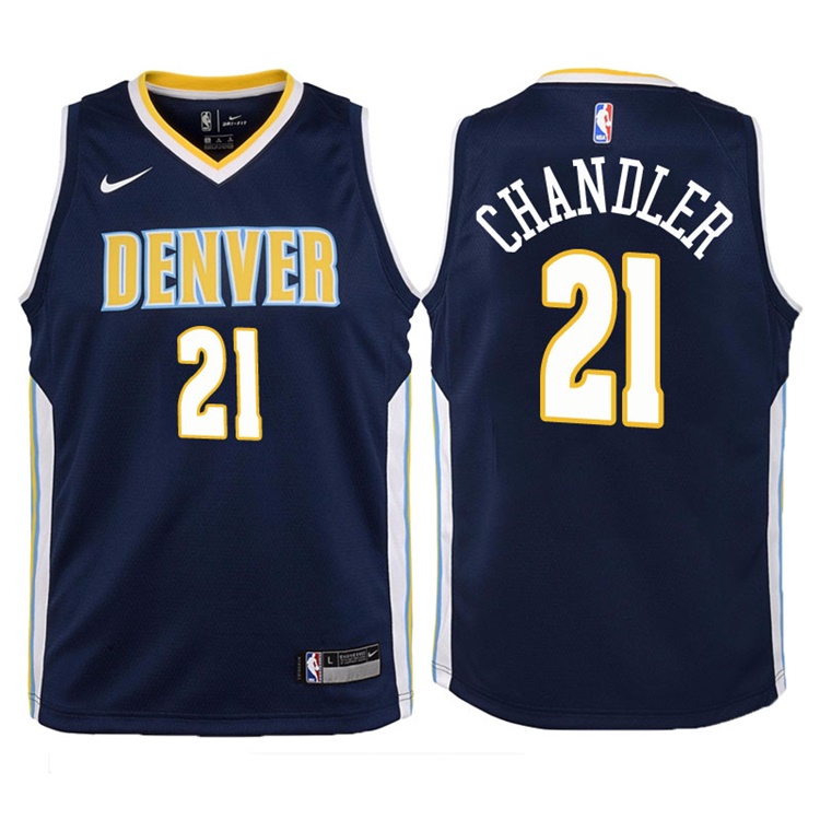 Youth 2017-18 Season Wilson Chandler Denver Nuggets #21 Icon Navy Swingman Jersey