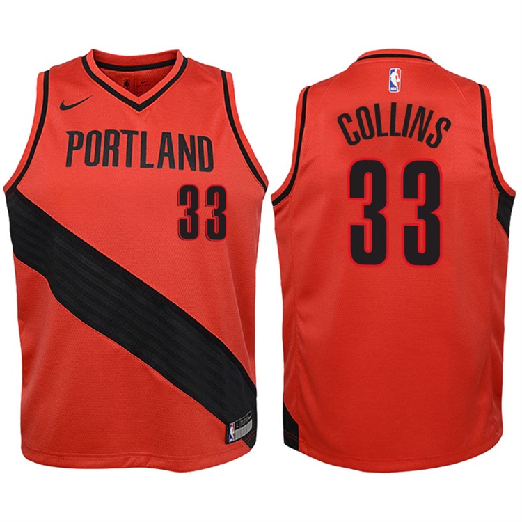 Youth 2017-18 Season Zach Collins Portland Trail Blazers #33 Statement Red Swingman Jersey Youth 2017-18 Season Zach Collins Portland Trail Blazers #33 Statement Red Swingman Jersey