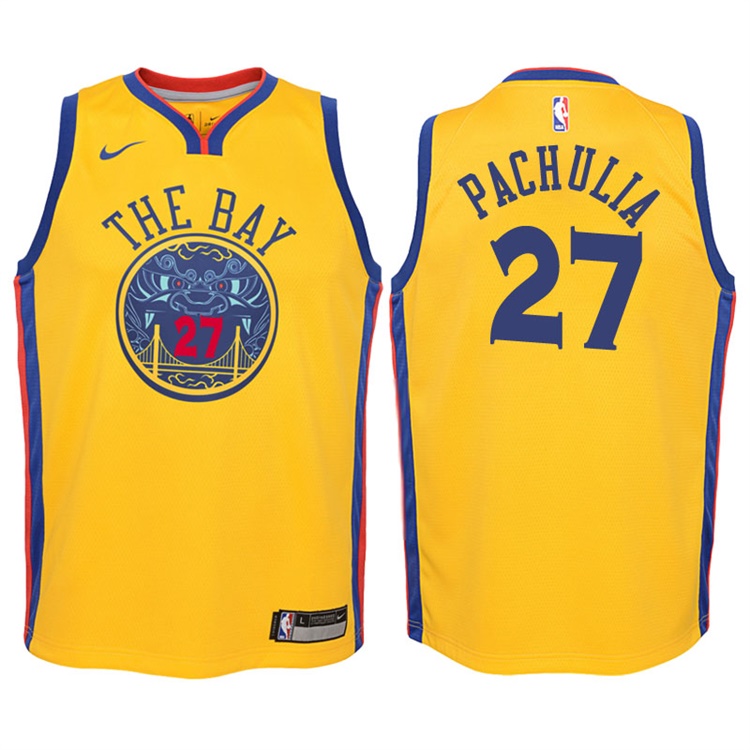 Youth 2017-18 Season Zaza Pachulia Golden State Warriors #27 City Edition Gold Swingman Jersey Youth 2017-18 Season Zaza Pachulia Golden State Warriors #27 City Edition Gold Swingman Jersey