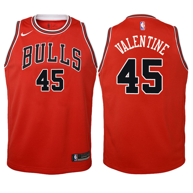 Youth 2017-18 Season Denzel Valentine Chicago Bulls #45 Icon Red Swingman Jersey