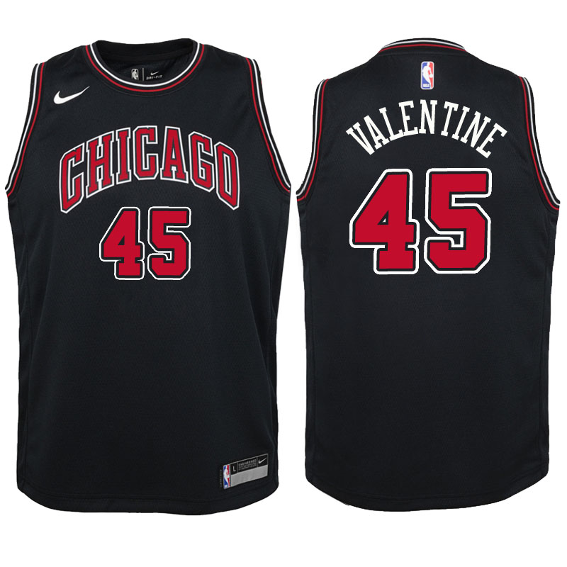 Youth 2017-18 Season Denzel Valentine Chicago Bulls #45 Statement Black Swingman Jersey