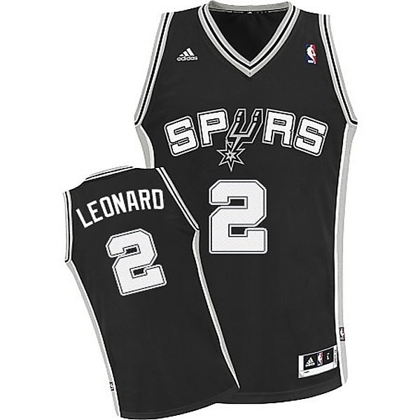 Youth Kawhi Leonard San Antonio Spurs #2 Revolution 30 Swingman Road Black Jersey