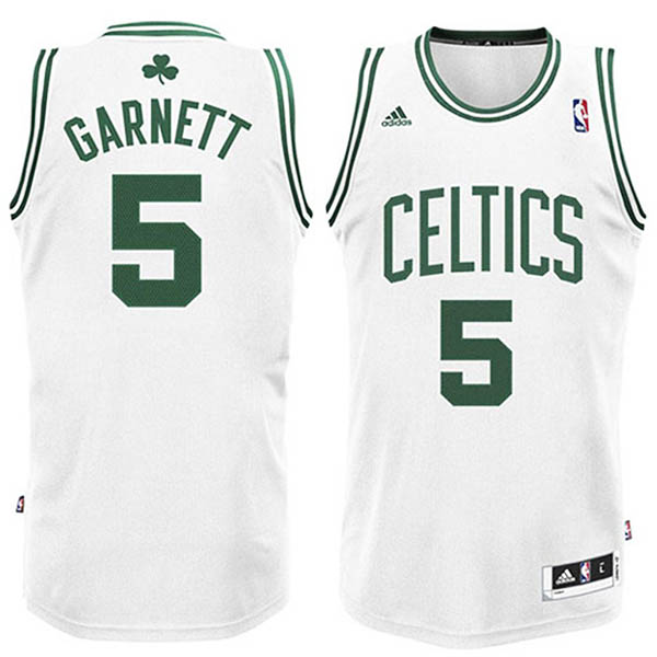 Youth Kevin Garnett Boston Celtics #5 Revolution 30 Swingman White Jersey