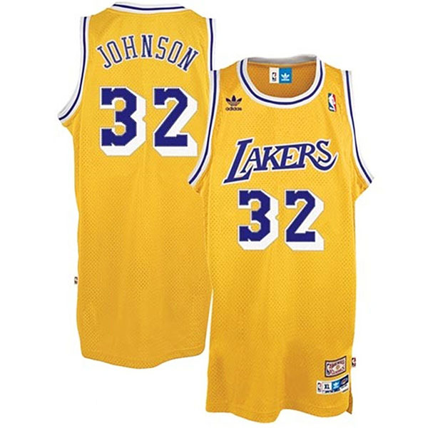 Youth Magic Johnson Los Angeles Lakers #32 Hardwood Classics Swingman Gold Jersey Youth Magic Johnson Los Angeles Lakers #32 Hardwood Classics Swingman Gold Jersey