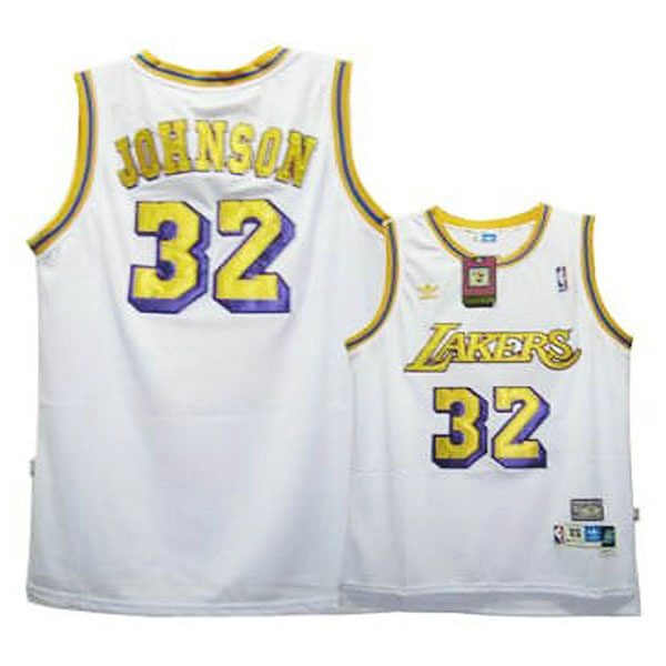 Youth Magic Johnson Los Angeles Lakers #32 White Jersey Youth Magic Johnson Los Angeles Lakers #32 White Jersey