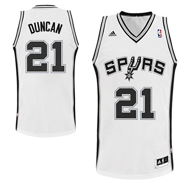 Youth Tim Duncan San Antonio Spurs #21 Revolution 30 Swingman Home White Jersey Youth Tim Duncan San Antonio Spurs #21 Revolution 30 Swingman Home White Jersey
