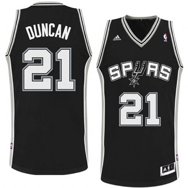 Youth Tim Duncan San Antonio Spurs #21 Revolution 30 Swingman Black Jersey