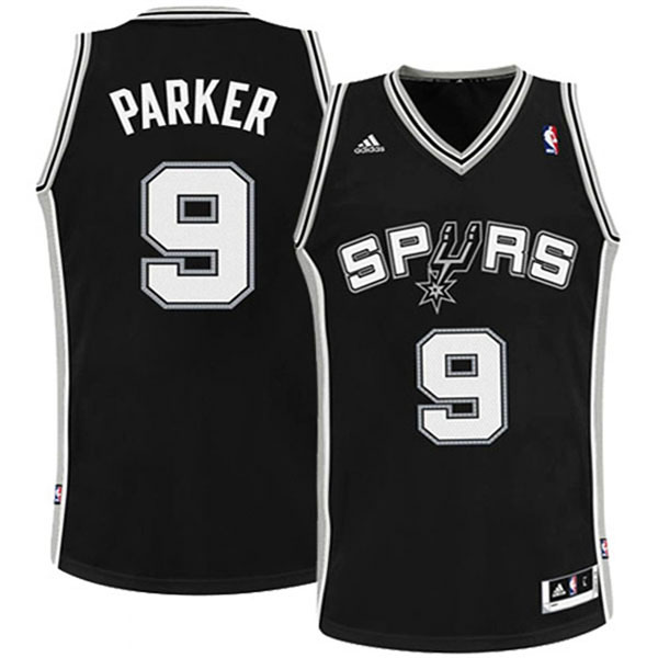 Youth Tony Parker San Antonio Spurs #9 Revolution 30 Swingman Black Jersey