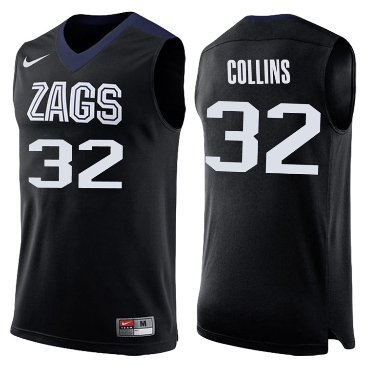 Zach Collins NCAA Gonzaga Bulldogs #32 Black Basketball Jersey Zach Collins NCAA Gonzaga Bulldogs #32 Black Basketball Jersey