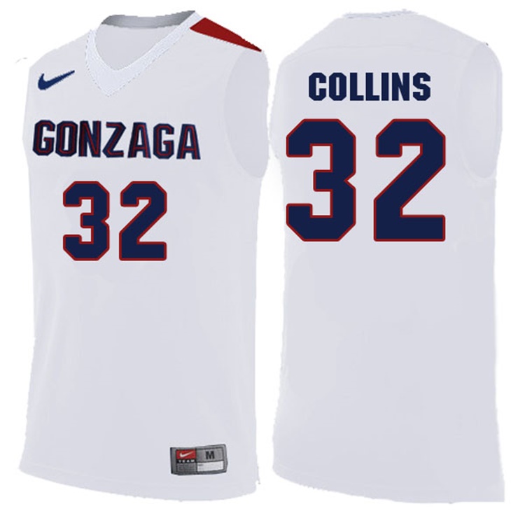 Zach Collins NCAA Gonzaga Bulldogs #32 White Basketball Jersey Zach Collins NCAA Gonzaga Bulldogs #32 White Basketball Jersey