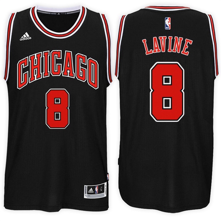 Zach LaVine Chicago Bulls #8 Alternate Black New Swingman Jersey Zach LaVine Chicago Bulls #8 Alternate Black New Swingman Jersey