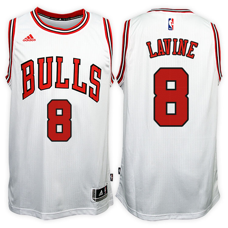 Zach LaVine Chicago Bulls #8 Home White New Swingman Jersey