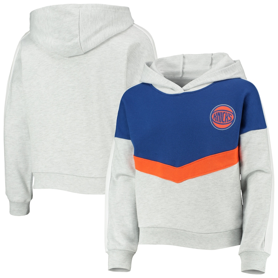 Girls Youth Boys New York Knicks Heathered Gray All Yours Pullover Hoodie Girls Youth Boys New York Knicks Heathered Gray All Yours Pullover Hoodie