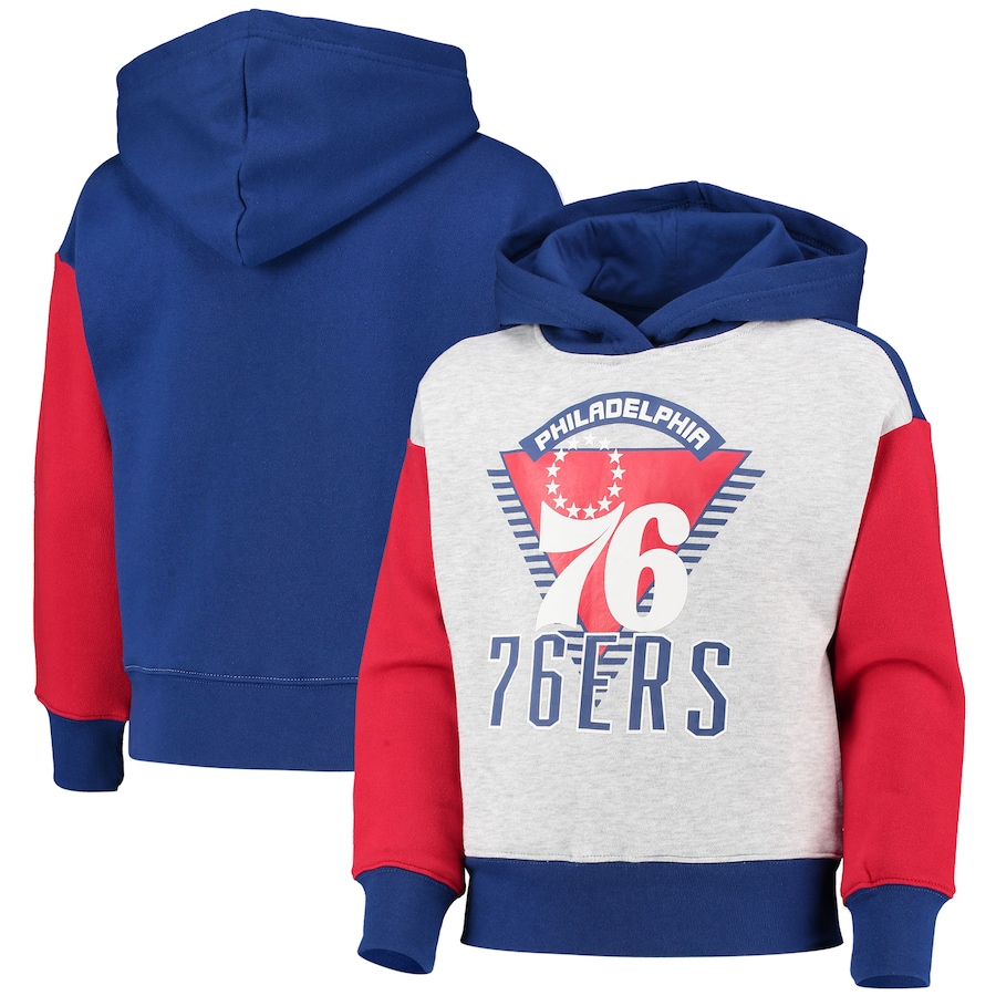 Girls Youth Boys Philadelphia 76ers Black Let's Get Loud Colorblock Pullover Hoodie Girls Youth Boys Philadelphia 76ers Black Let's Get Loud Colorblock Pullover Hoodie