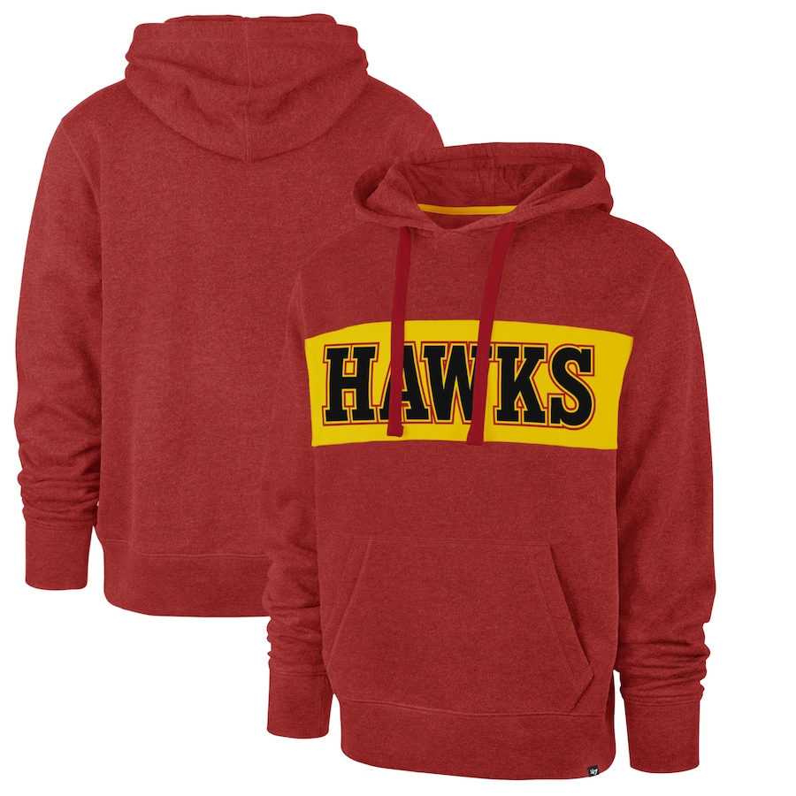 Men's Atlanta Hawks 47 Red 2021/22 City Edition Wordmark Chest Pass Pullover Hoodie Men's Atlanta Hawks 47 Red 2021/22 City Edition Wordmark Chest Pass Pullover Hoodie