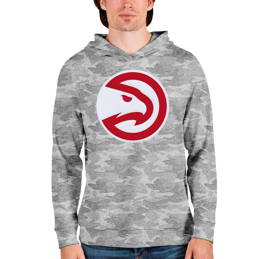 Men's Atlanta Hawks Antigua Camo Logo Absolute Pullover Hoodie