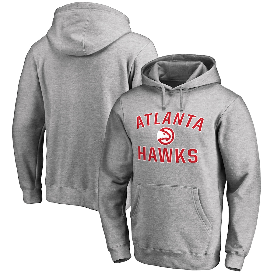 Men's Atlanta Hawks Ash Victory Arch Pullover Hoodie Men's Atlanta Hawks Ash Victory Arch Pullover Hoodie