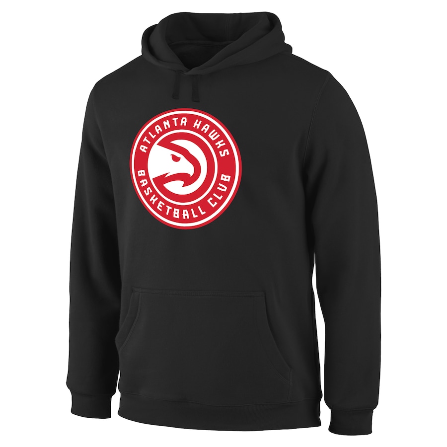 Men's Atlanta Hawks Black Primary Logo Pullover Hoodie