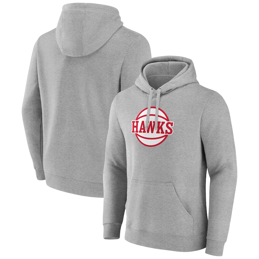 Men's Atlanta Hawks Gray Alternate Logo Pullover Hoodie Men's Atlanta Hawks Gray Alternate Logo Pullover Hoodie