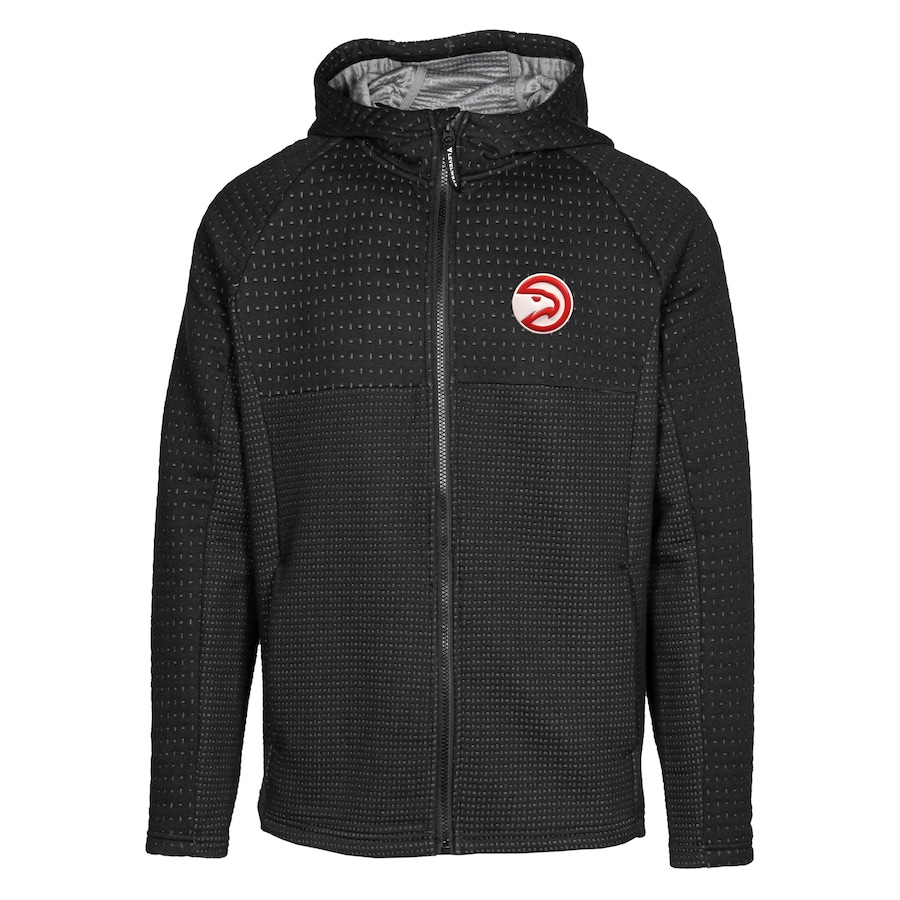 Men's Atlanta Hawks Levelwear Black Durham Insignia Full-Zip Hoodie Men's Atlanta Hawks Levelwear Black Durham Insignia Full-Zip Hoodie