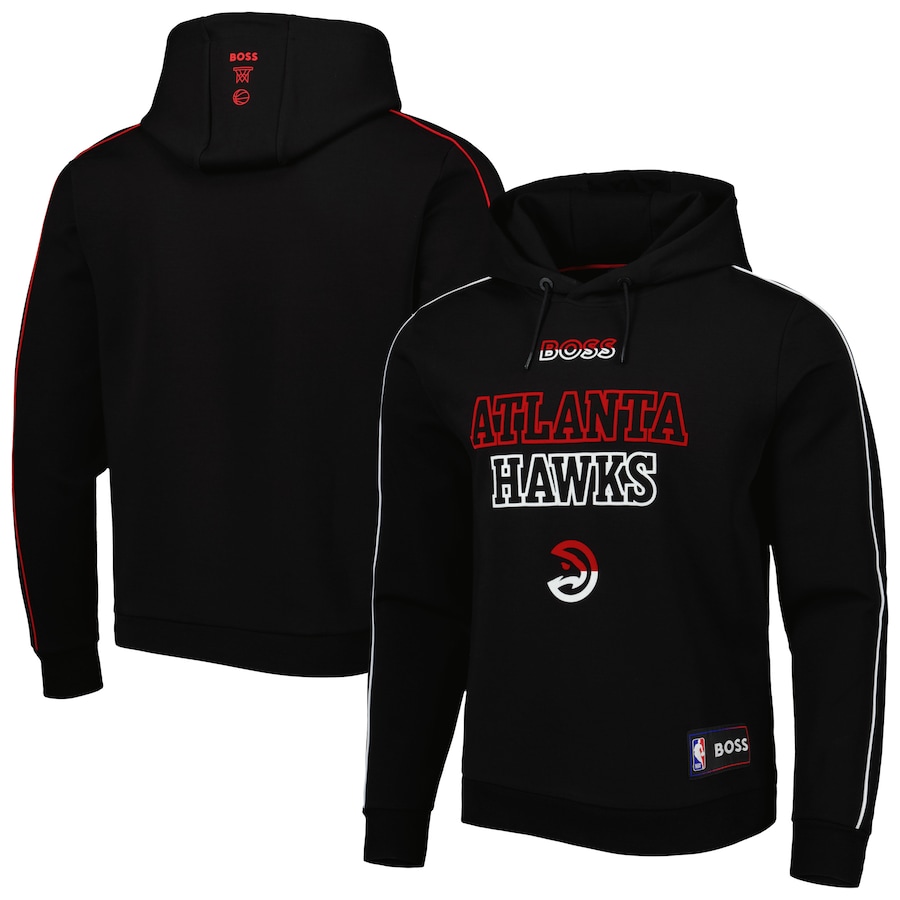 Men's Atlanta Hawks NBA x Hugo Boss Black Team Bounce Tri-Blend Pullover Hoodie Men's Atlanta Hawks NBA x Hugo Boss Black Team Bounce Tri-Blend Pullover Hoodie