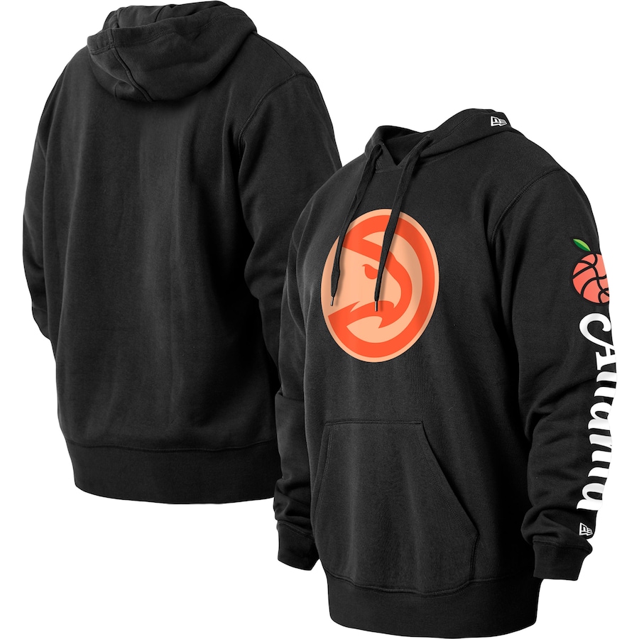 Men's Atlanta Hawks New Era Black 2022/23 City Edition Big & Tall Pullover Hoodie Men's Atlanta Hawks New Era Black 2022/23 City Edition Big & Tall Pullover Hoodie