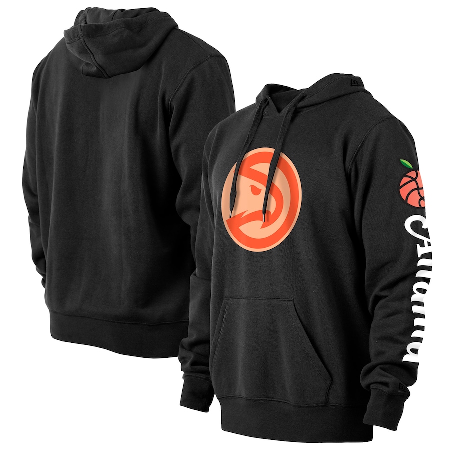 Men's Atlanta Hawks New Era Black 2022/23 City Edition Big & Tall Pullover Hoodie Men's Atlanta Hawks New Era Black 2022/23 City Edition Big & Tall Pullover Hoodie