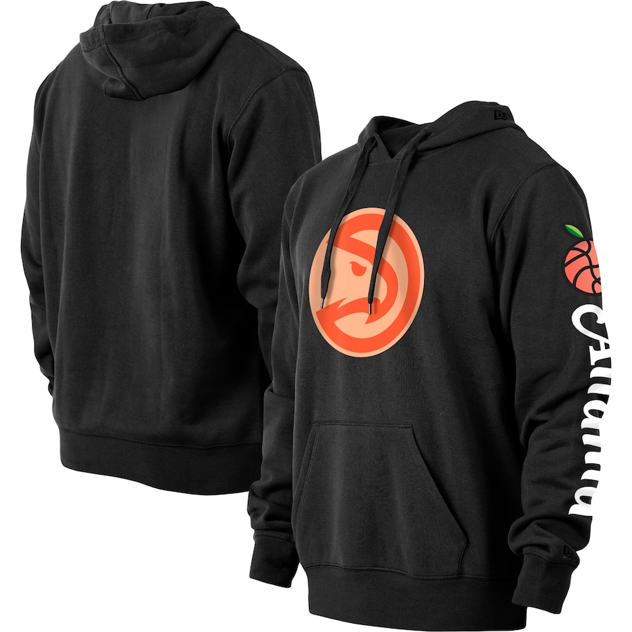 Men's Atlanta Hawks New Era Black 2022/23 City Edition Pullover Hoodie Men's Atlanta Hawks New Era Black 2022/23 City Edition Pullover Hoodie
