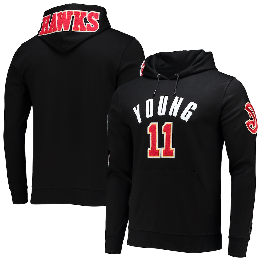 Men's Atlanta Hawks Trae Young Pro Standard Black Team Player Pullover Hoodie Men's Atlanta Hawks Trae Young Pro Standard Black Team Player Pullover Hoodie