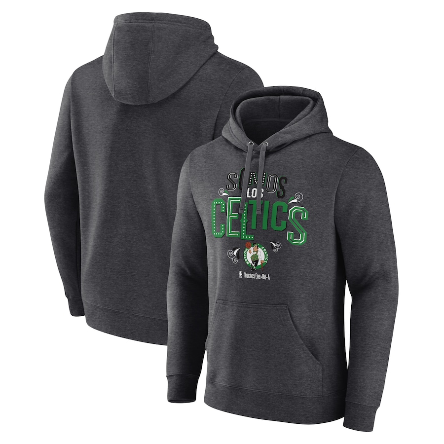 Men's Boston Celtics Charcoal Noches Ene-Be-A Pullover Hoodie