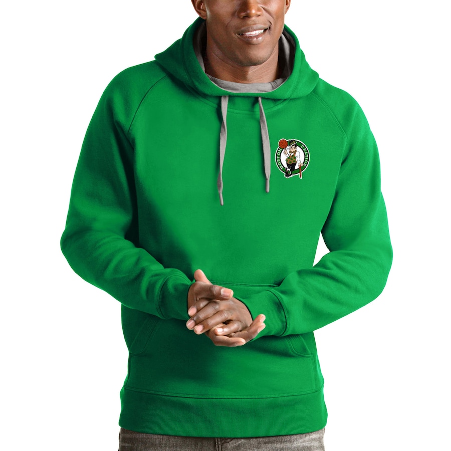 Men's Boston Celtics Antigua Kelly Green Victory Pullover Hoodie
