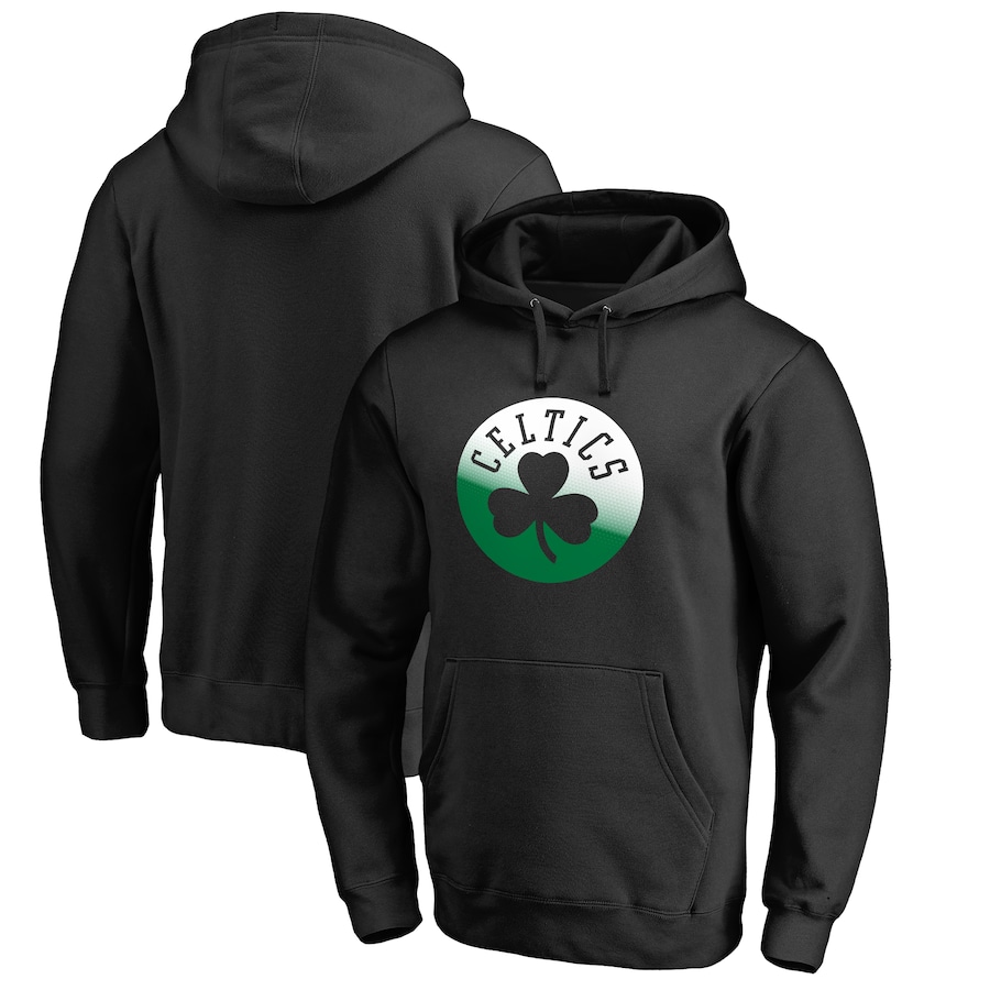 Men's Boston Celtics Black Gradient Logo Pullover Hoodie