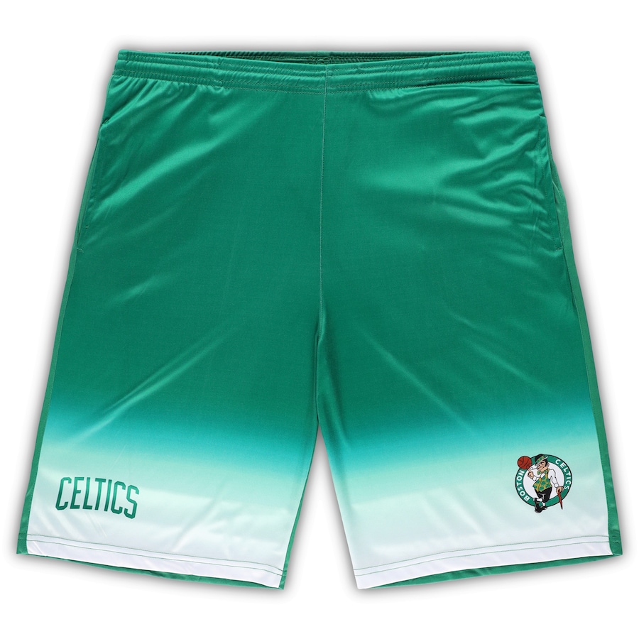 Men's Boston Celtics Kelly Green Big & Tall Fadeaway Shorts