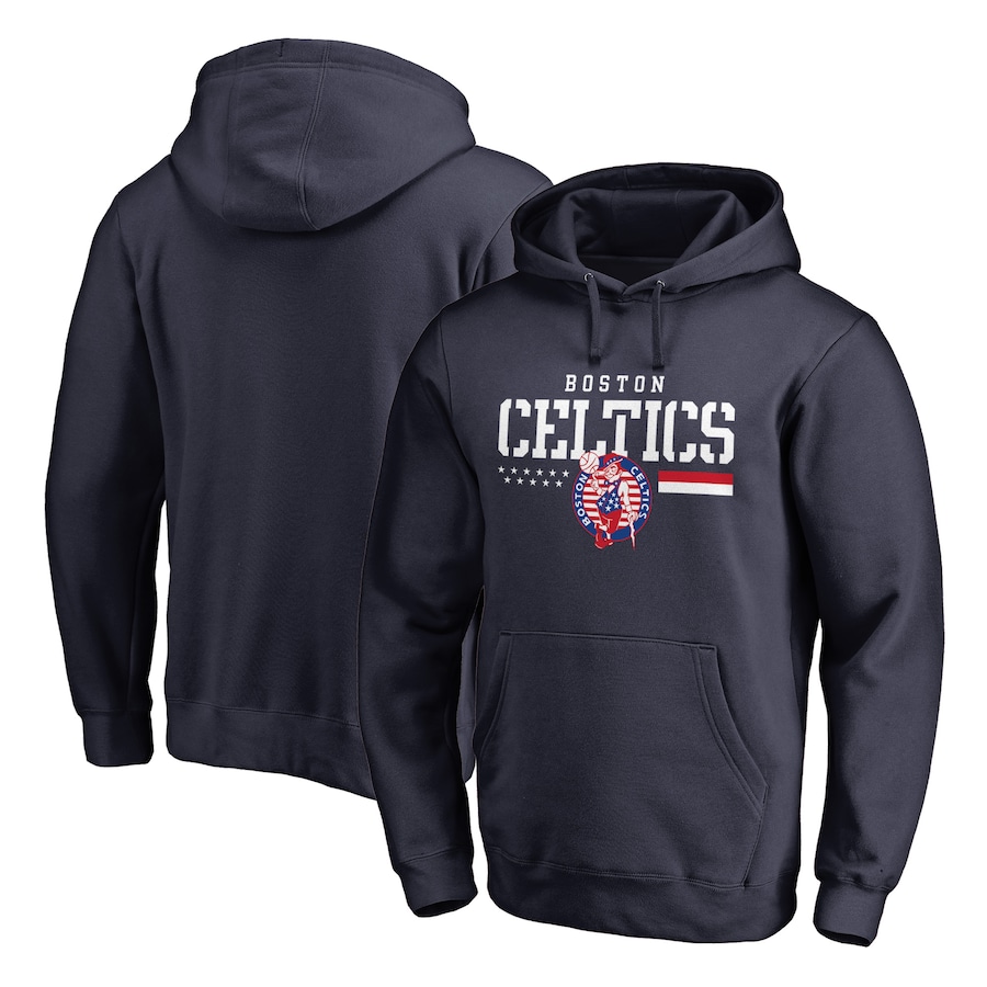 Men's Boston Celtics Navy Hoops For Troops Pullover Hoodie
