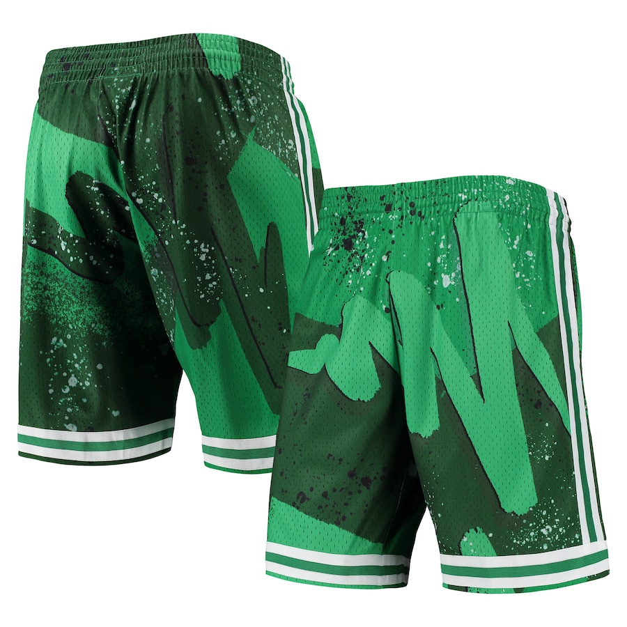 Men's Boston Celtics Mitchell & Ness Kelly Green Hardwood Classics 1985 Hyper Hoops Swingman Shorts Men's Boston Celtics Mitchell & Ness Kelly Green Hardwood Classics 1985 Hyper Hoops Swingman Shorts