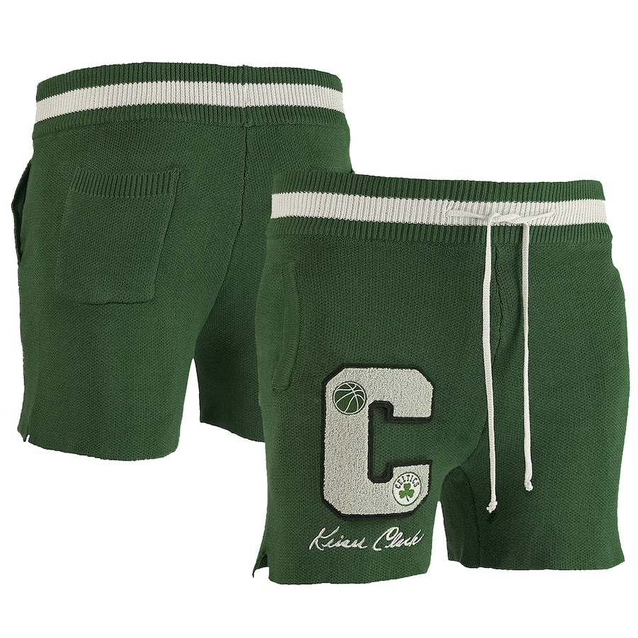 Men's Boston Celtics NBA x Keiser Clark Green No Caller ID Knit Shorts