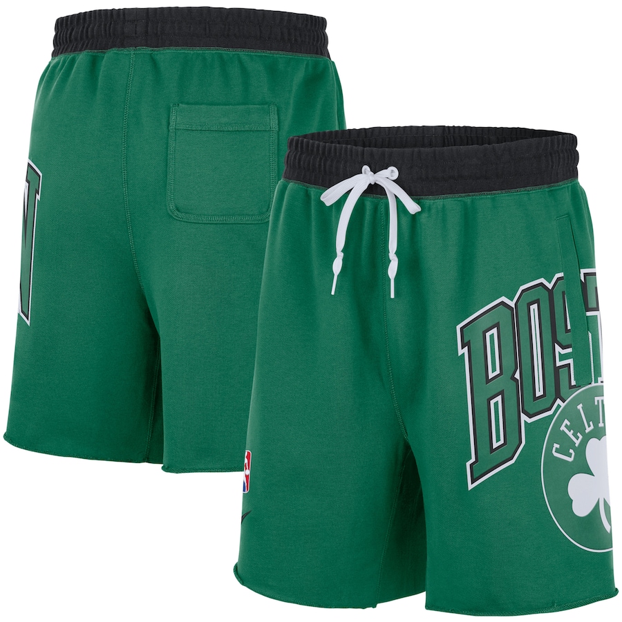 Men's Boston Celtics NBA Kelly Green 75th Anniversary Courtside Fleece Shorts