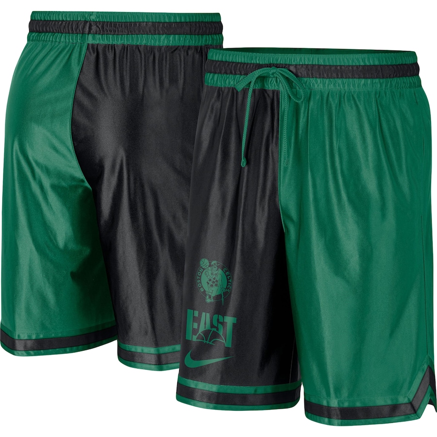 Men's Boston Celtics NBA Kelly Green/Black Courtside Versus Force Split DNA Performance Shorts Men's Boston Celtics NBA Kelly Green/Black Courtside Versus Force Split DNA Performance Shorts