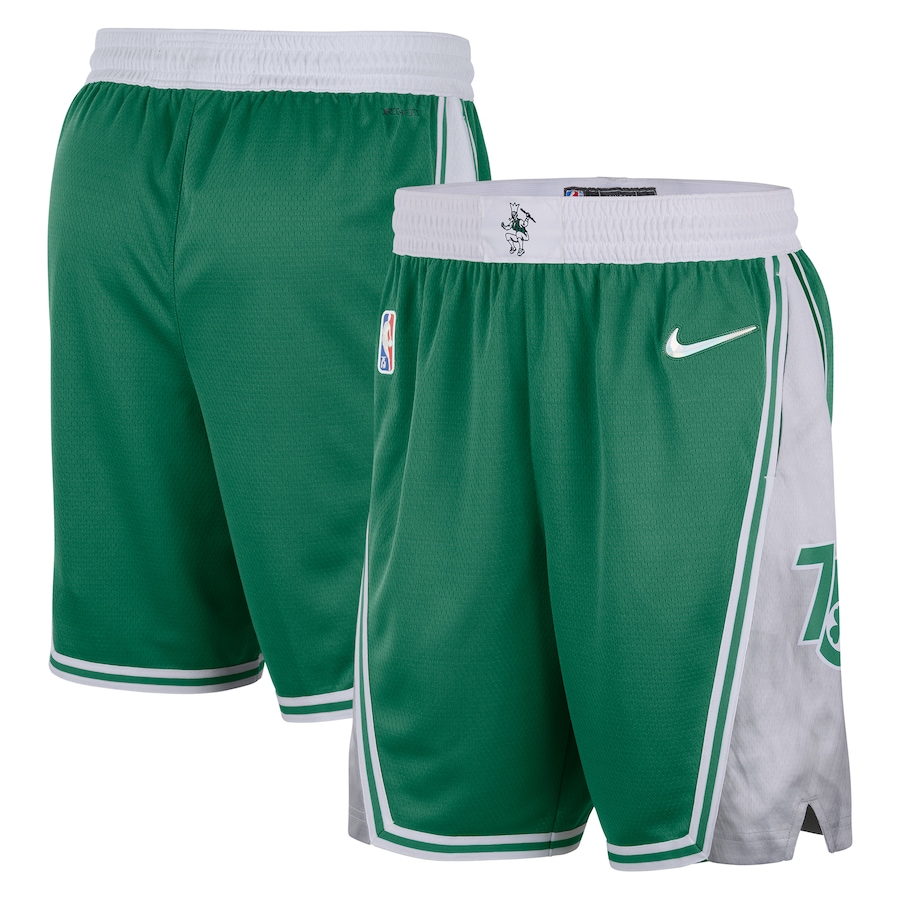 Men's Boston Celtics NBA Kelly Green/White 2021/22 City Edition Swingman Shorts