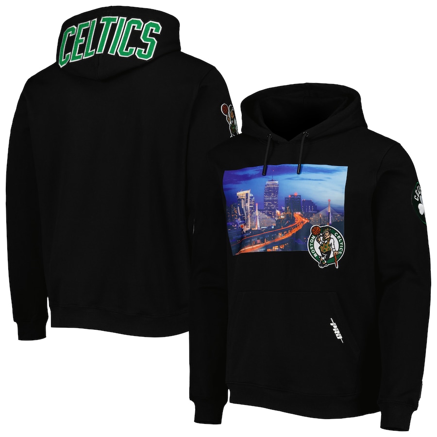 Men's Boston Celtics Pro Standard Black City Scape Pullover Hoodie
