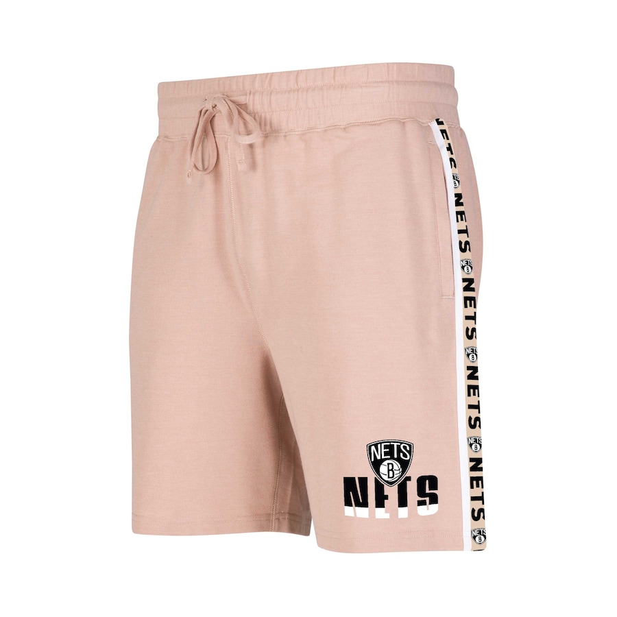 Men's Brooklyn Nets Concepts Sport Tan Team Stripe Shorts