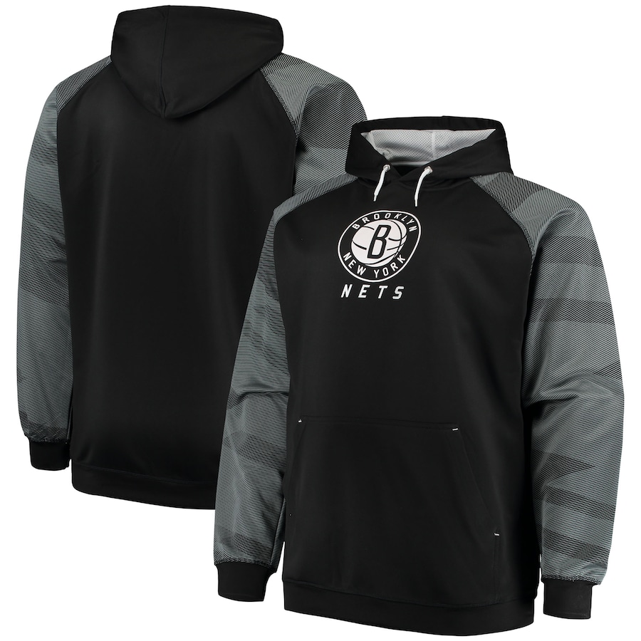 Men's Brooklyn Nets Black Big & Tall Fleece Pullover Hoodie