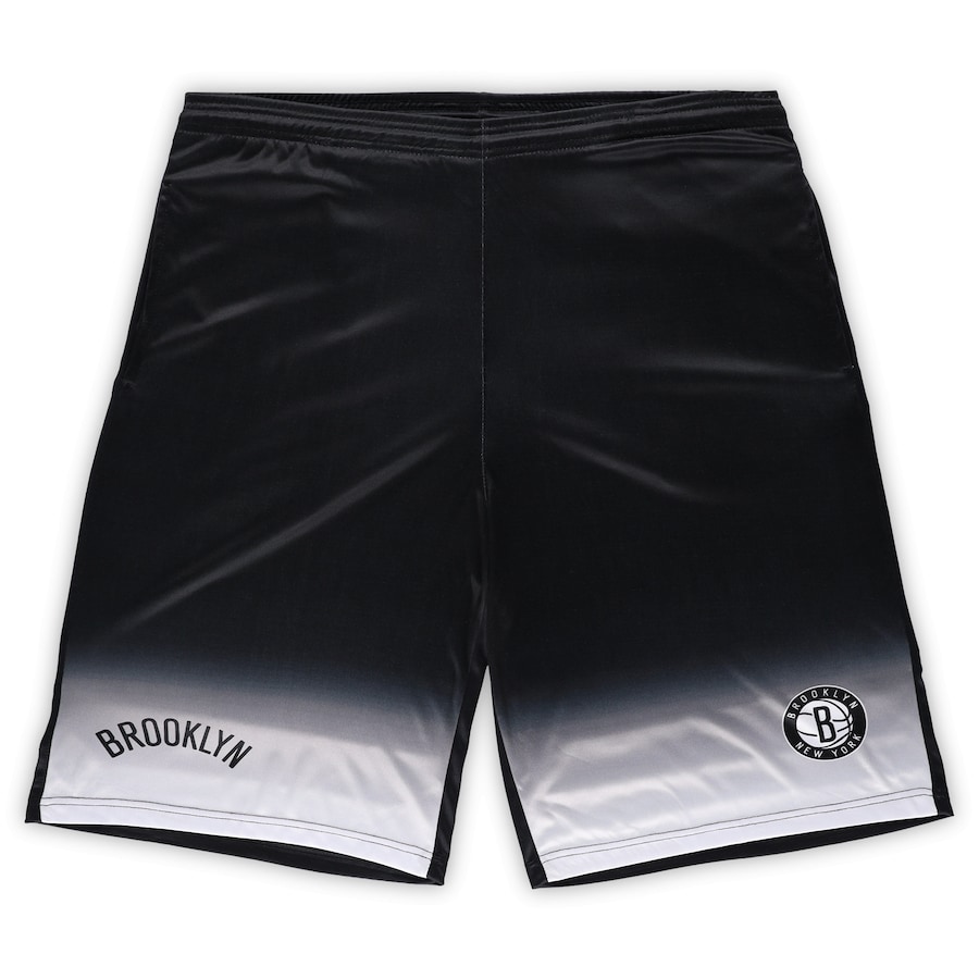 Men's Brooklyn Nets Black Big & Tall Fadeaway Shorts
