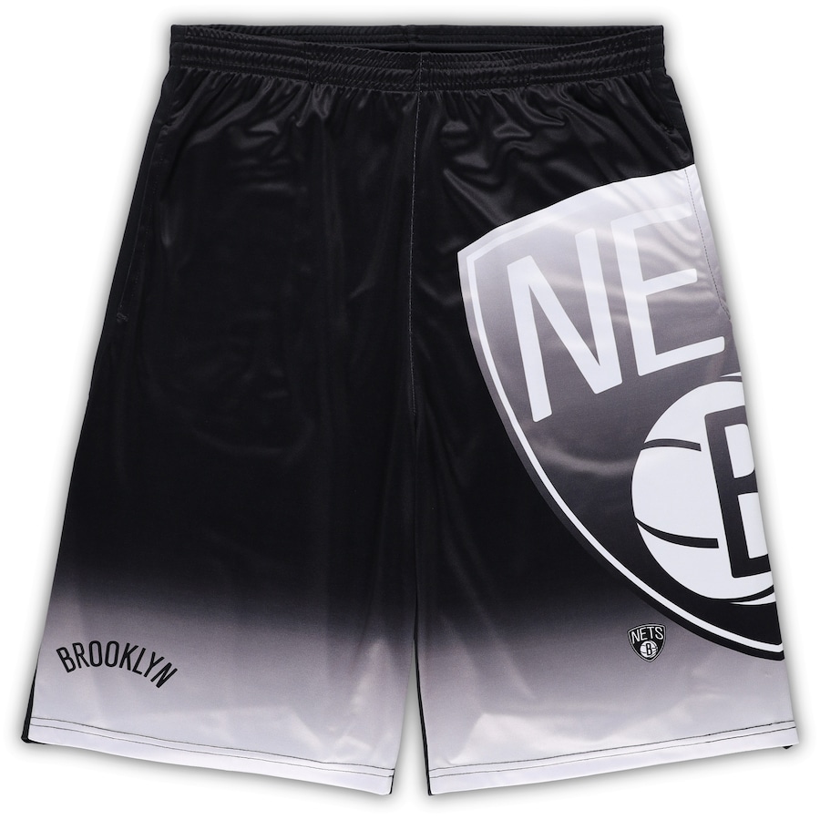 Men's Brooklyn Nets Black Big & Tall Graphic Shorts