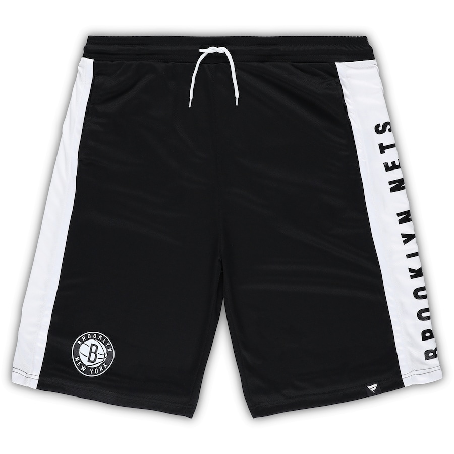 Men's Brooklyn Nets Black Big & Tall Referee Iconic Mesh Shorts